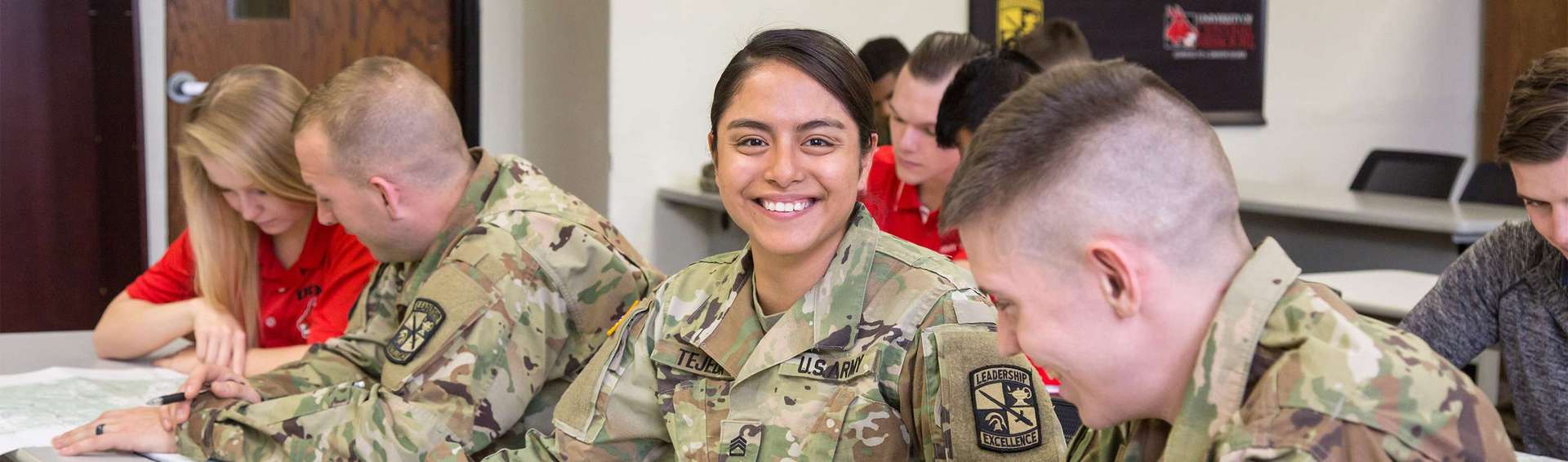 ROTC students in a classroom