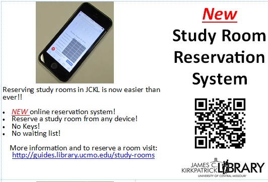 Study Room Reservation System James C Kirkpatrick Library